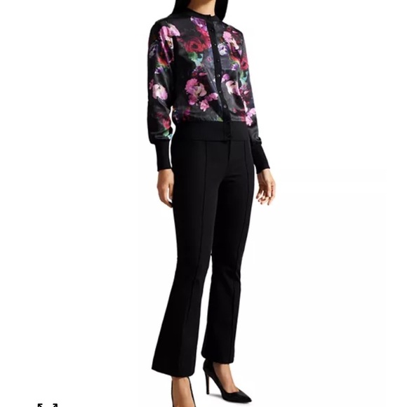 Ted Baker Multicolor Floral Bomber Jacket size 1 - Picture 4 of 5